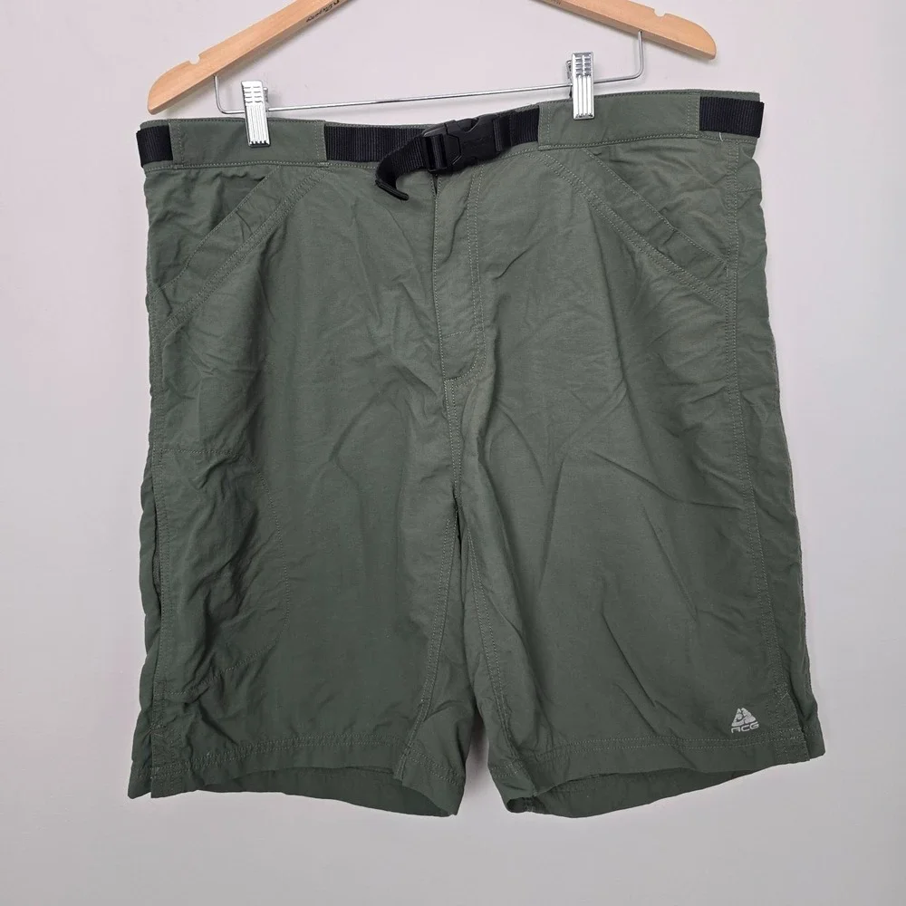 Nike ACG Men Trail Hiking Short 38 Olive Green Streetwear Lightweight Athleisure